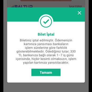 Bilet İptalinde Geciken İade Nedeniyle Mağduriyet Yaşıyorum