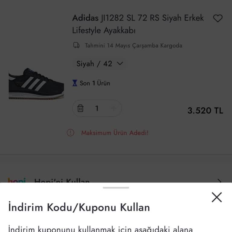 Kazandığım İndirim Kodunu Alışverişte Kullanamıyorum, Sürekli Hata Alıyorum