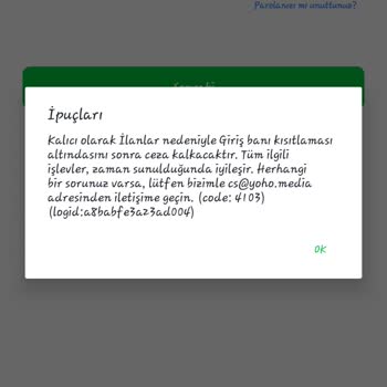 Yoho Uygulamasında Haksız Ban Ve Hesabın Açılmaması