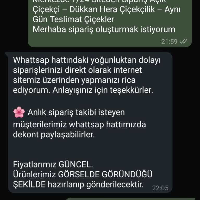 Siparişten Sonra İletişim Kurulamayan Çiçek Sitesi