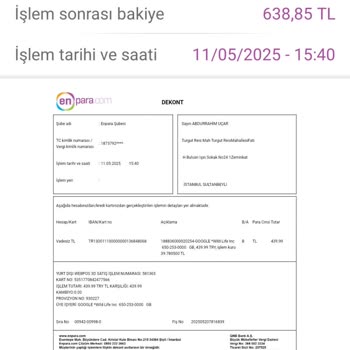 Haberim Olmadan Hesabımdan Para Çekildi İadesini İstiyorum