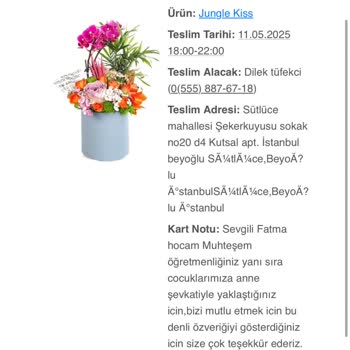 Yanlış Ve Solmuş Çiçek Gönderimi, Müşteri Hizmetlerine Ulaşılamıyor