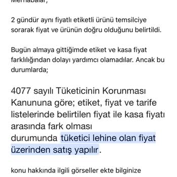 Etiket Ve Kasa Fiyatı Uyuşmazlığı Mağduriyeti