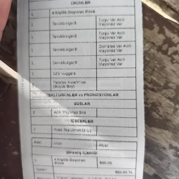 Eksik Ürün Ve Yetersiz Müşteri Hizmeti