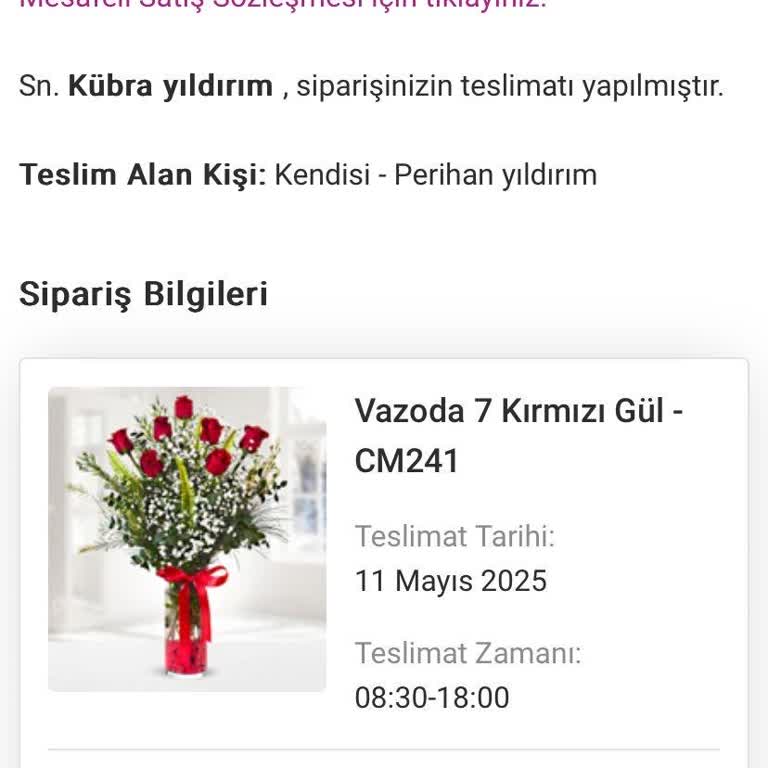 Teslim Edilmeyen Siparişe Yanıltıcı Teslimat Mesajı