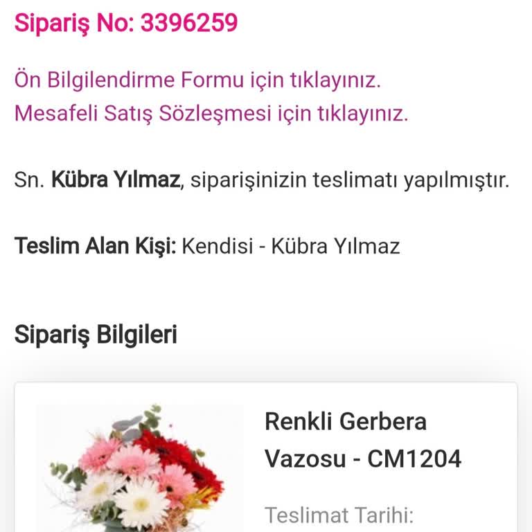 Çiçek Siparişim Teslim Edilmedi, Müşteri Hizmetleri Cevap Vermiyor