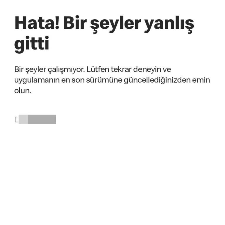 McDonald's Uygulamasında Karşılaşılan Hata Ve Yardım Talebi