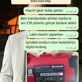 Einhell Müşteri Hizmetleri WhatsApp Hattından Dönüş Alamıyorum