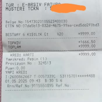 Bestway Eksik Gönderilen Gergi Halatları