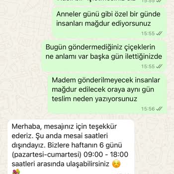 Anneler Günü Siparişim Teslim Edilmedi, Muhatap Bulamıyorum