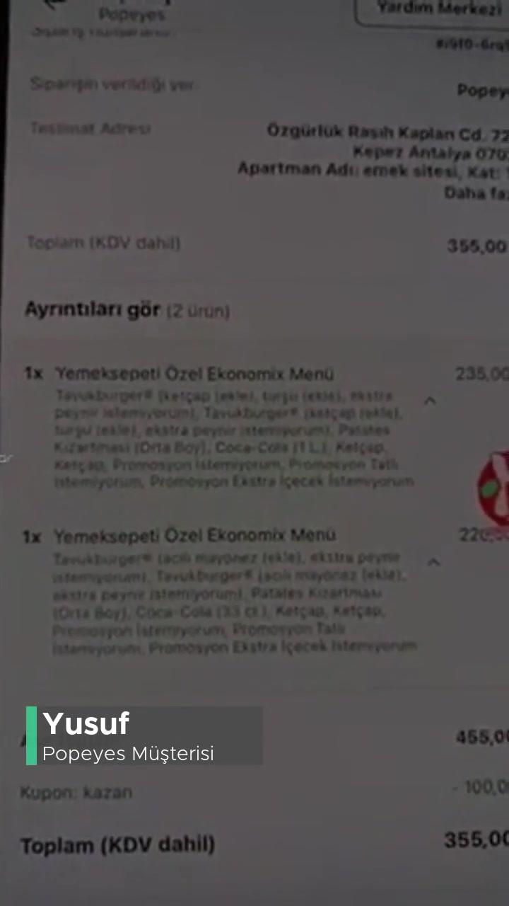 Popeyes Eksik Malzeme Ve İçecek! videonun kapak resmi