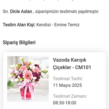 Anneler Günü İçin Sipariş Ettiğim Çiçekle Gelen Çiçek Tamamen Farklıydı