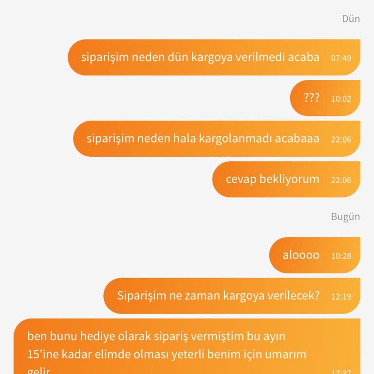 Siparişim Zamanında Kargolanmadı, Satıcıdan Ve Destekten Yanıt Alamadım