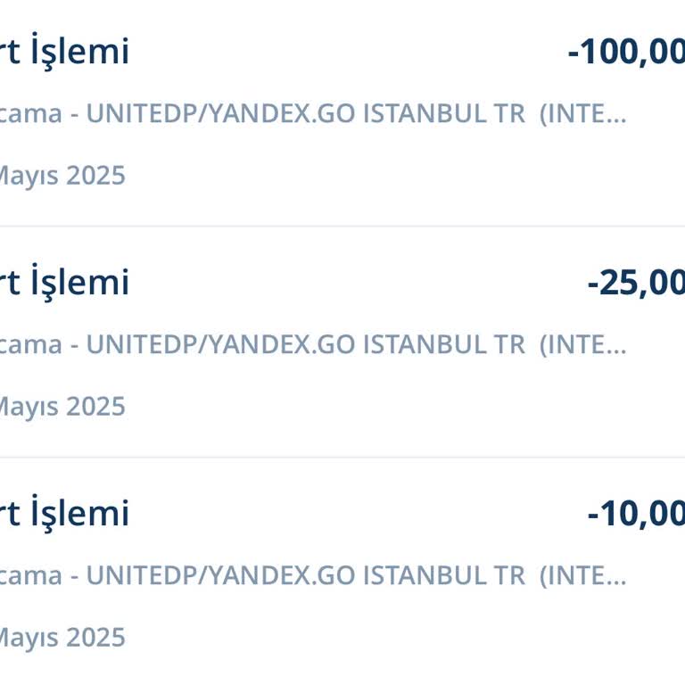 Yandex GO'da Yolculuk Öncesi Bilgilendirilmeden Para Çekilmesi Ve İade Sorunu