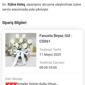 Anneler Günü Siparişi Zamanında Teslim Edilmedi, Müşteri Hizmeti Yetersiz