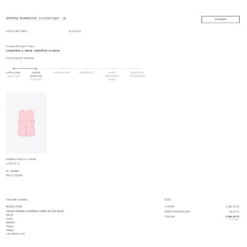 Zara Online Siparişimde Teslimat Gecikmesi Yaşıyorum