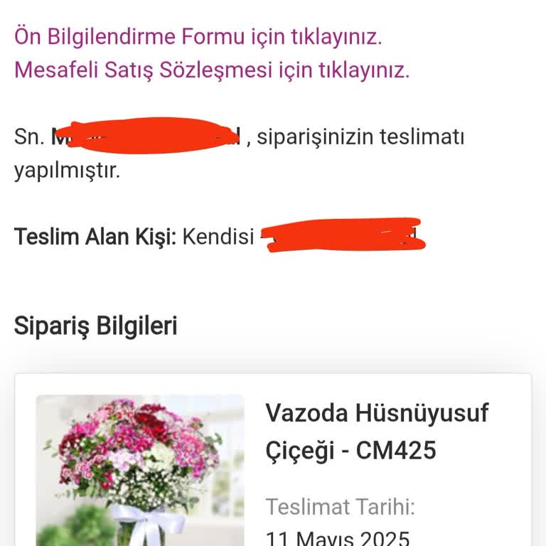 Anneler Günü Siparişim Teslim Edilmedi, Müşteri Hizmetlerine Ulaşamadım