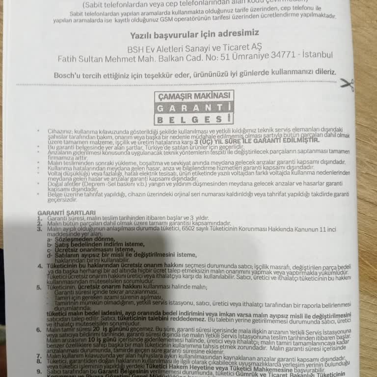 Bosch Çamaşır Makinesi Garanti Süresi Sonrası Hayal Kırıklığı