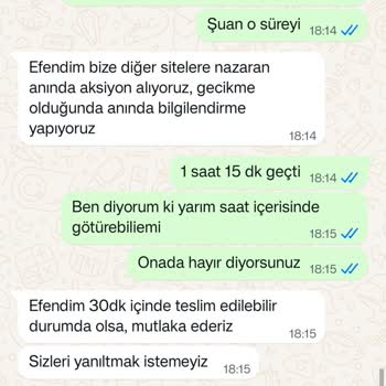 Siparişim Geç Teslim Edildi, Ürün Beklentimi Karşılamadı