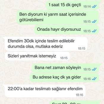 Siparişim Geç Teslim Edildi, Ürün Beklentimi Karşılamadı