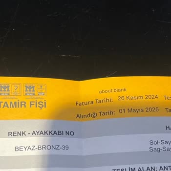 Kısa Sürede Yıpranan Ayakkabı İçin Mağduriyetim Giderilsin