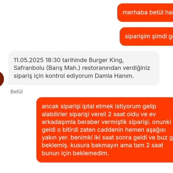 Aynı Anda Verilen Siparişler Farklı Zamanlarda Ve Soğuk Teslim Edildi, Müşteri Hizmetleri Çözüm Sunmadı