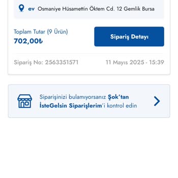 Şok Market Online Siparişim Teslim Edilmedi, Mağdur Oldum