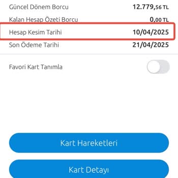 Hesap Kesim Tarihi Sorunu Nedeniyle Yanlış Alışveriş İşlemi
