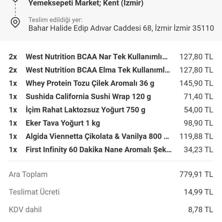 Yemek Sepeti Alışverişimde Eksik Ve Bozuk Ürün Mağduriyeti