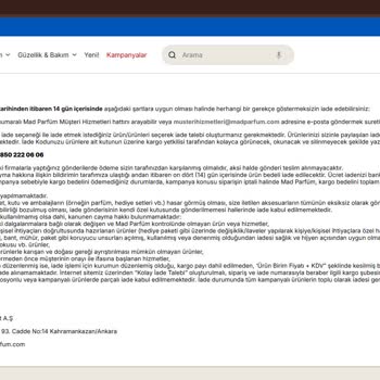 Mad Parfüm Mağazasında Yasal İade Hakkım Reddedildi