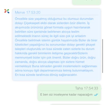Teslim Edilmeyen Anneler Günü Siparişi Ve Yetersiz Müşteri Desteği
