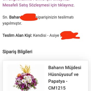 Teslim Edilmeyen Çiçek Ve Ulaşılamayan Müşteri Hizmetleri