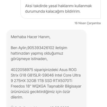 Siparişim Teslim Edilmiyor, Yanıltıcı Bilgilendirme Ve Sürekli Oyalama!