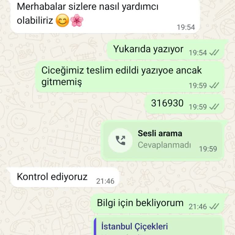 Anneler Günü'nde Teslim Edilmeyen Çiçek Ve Yetersiz Müşteri Hizmeti Mağduriyeti