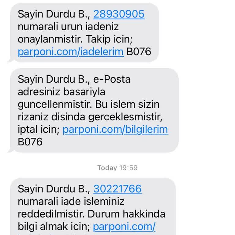 Bilinmeyen SMS Linki Hakkında Endişe