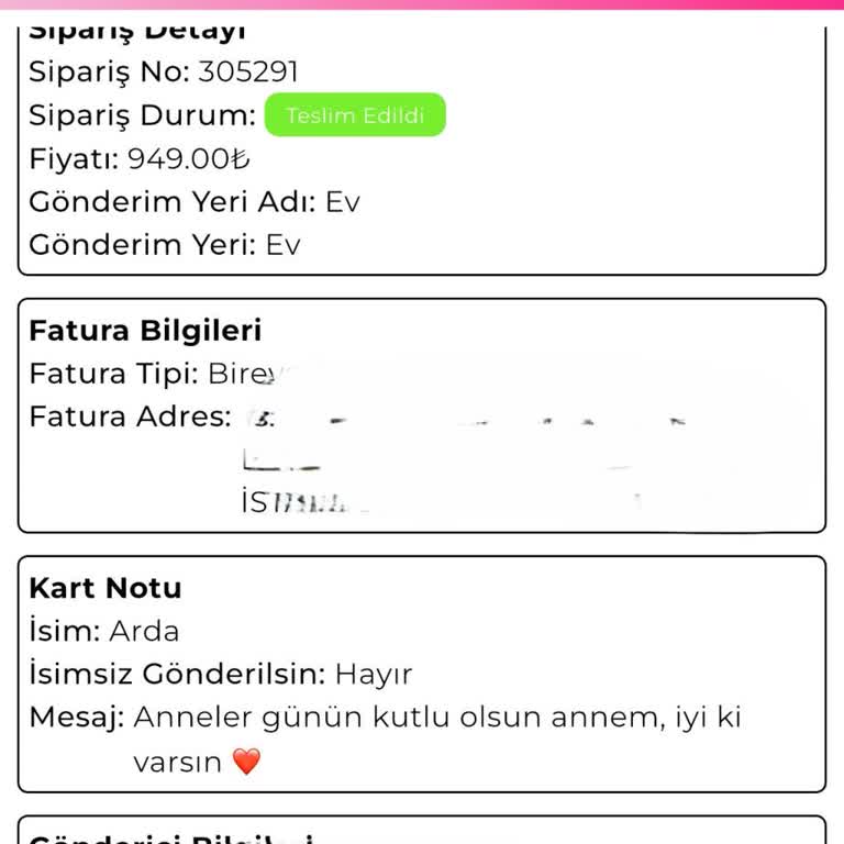 Anneler Günü Çiçek Siparişi Teslim Edilmedi, Müşteri Hizmetlerine Ulaşılamıyor