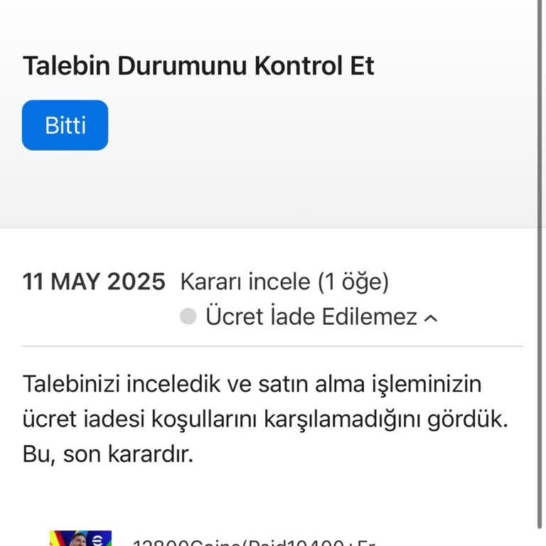 App Store Alışverişimde Yanlışlıkla Aldığım Ürünün İadesi Yapılmıyor