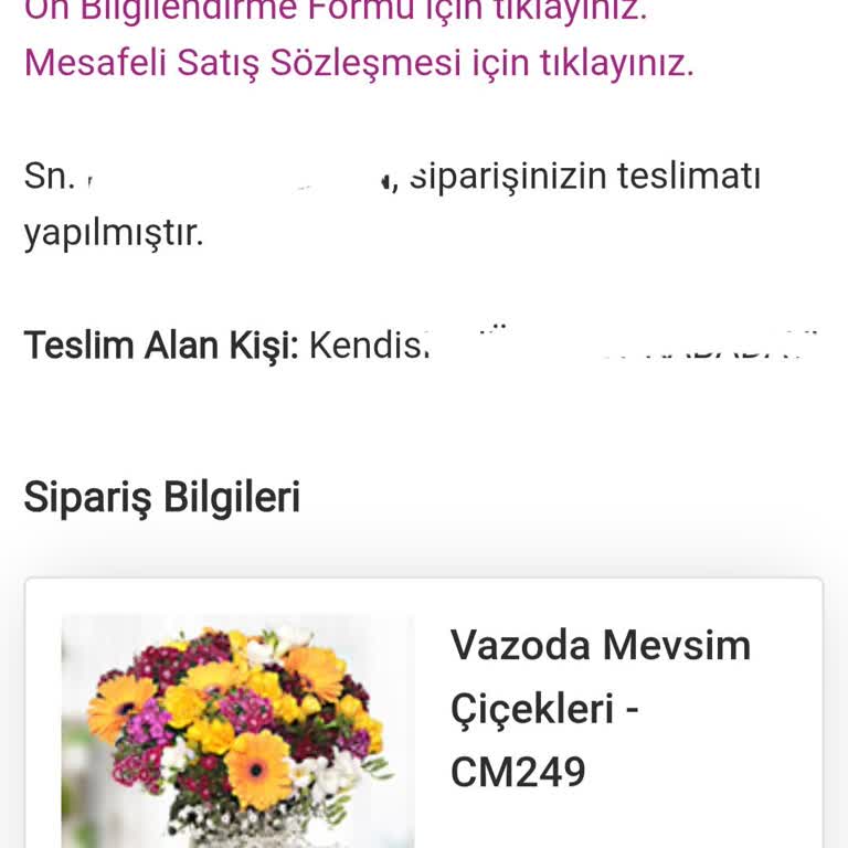 Anneler Günü'nde Teslim Edilmeyen Çiçek Ve Bilgilendirme Eksikliği
