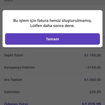 Getir Çarşı'dan Sipariş Edilen Çiçeğin Teslim Edilmemesi Ve Ücret İadesi Sorunu