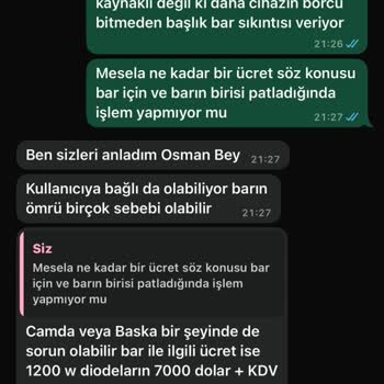 Lazer Cihazı Başlığında Erken Arıza Ve Yüksek Yedek Parça Ücreti