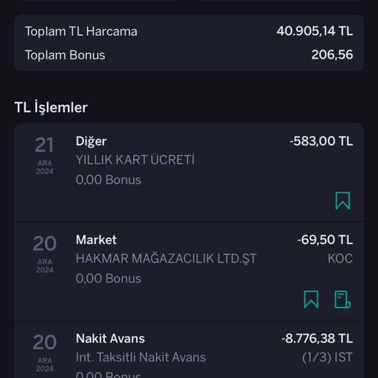 Garanti Bonus Trink Kartıma Haksız Yıllık Üyelik Ücreti Yansıtıldı