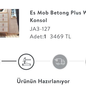 Sipariş Edilen Şifonyer Ve Hediye Ürün Teslim Edilmedi