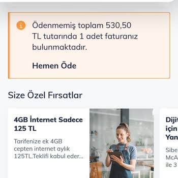 Kullanılmayan İnternet Ve Dakikalar İçin Yüksek Fatura Şoku