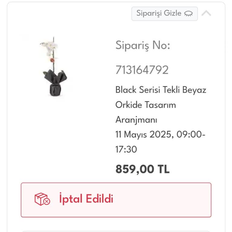 Anneler Günü Siparişim Geç Teslim Edilmedi Ve Param İade Edilmedi