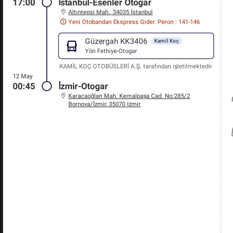 Ekspres Olmayan Sefer Ve Gecikmeli Yolculuk Deneyimi
