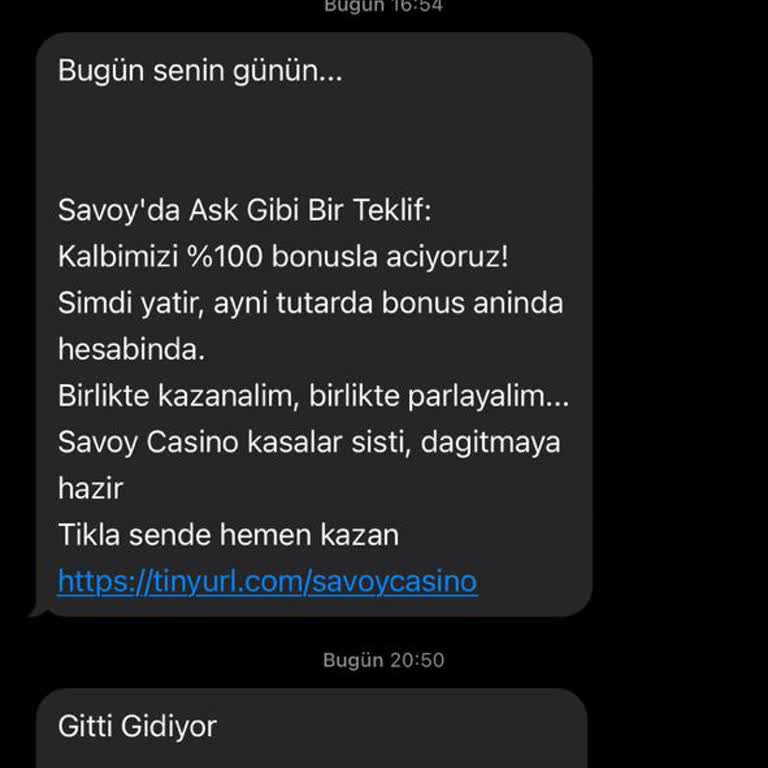 Savoy Casino'dan Gelen Sürekli Mesajlardan Bıktım, Artık Durdurun