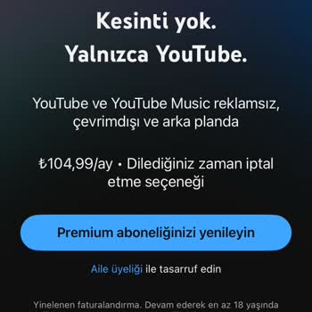 Youtube Premium Üyeliği Otomatik Ödeme Sonrası Aktif Olmuyor Ve Reklam Çıkıyor