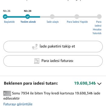Amazon İade Sürecinde Yanlış Bildirimler Ve Mağduriyet Yaşadım