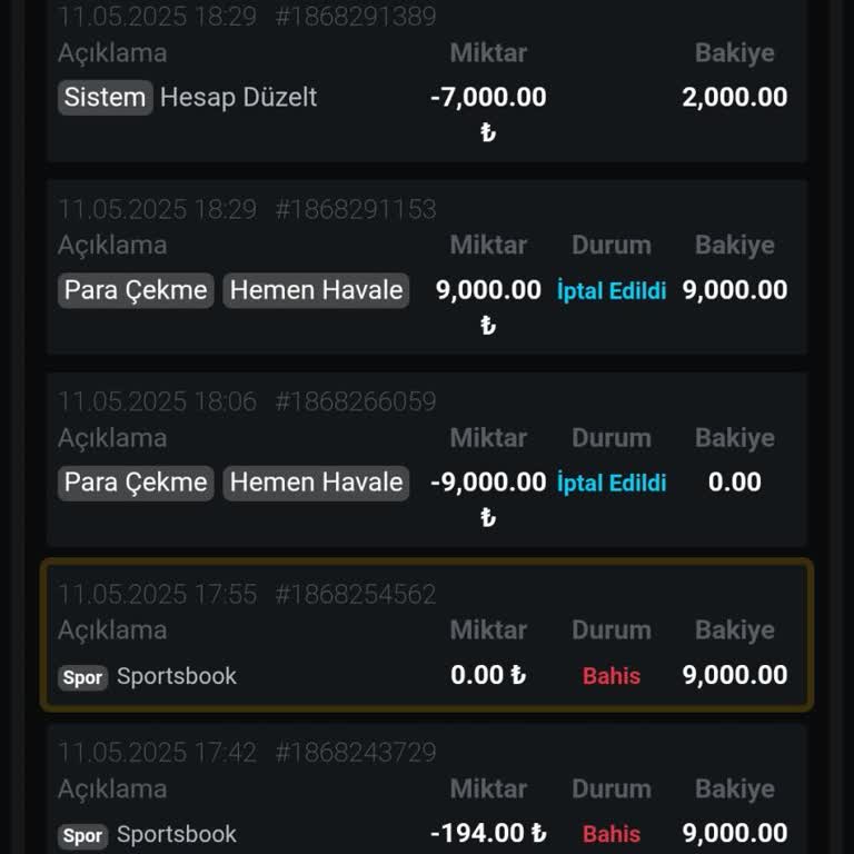Kazancım Haksız Şekilde Silindi, Çekim Yapamıyorum
