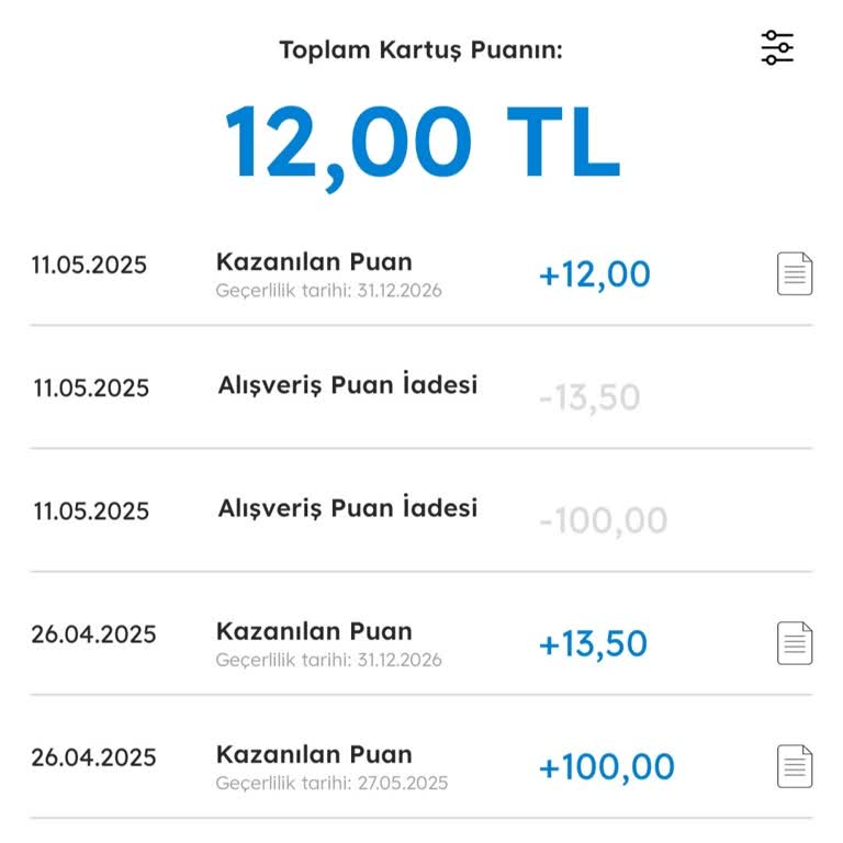 Hediye Çeki Sonrası Puanlarım Silindi Hesabıma Geri Yüklenmedi